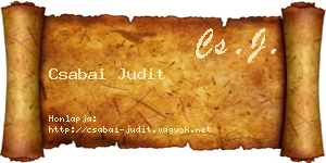 Csabai Judit névjegykártya